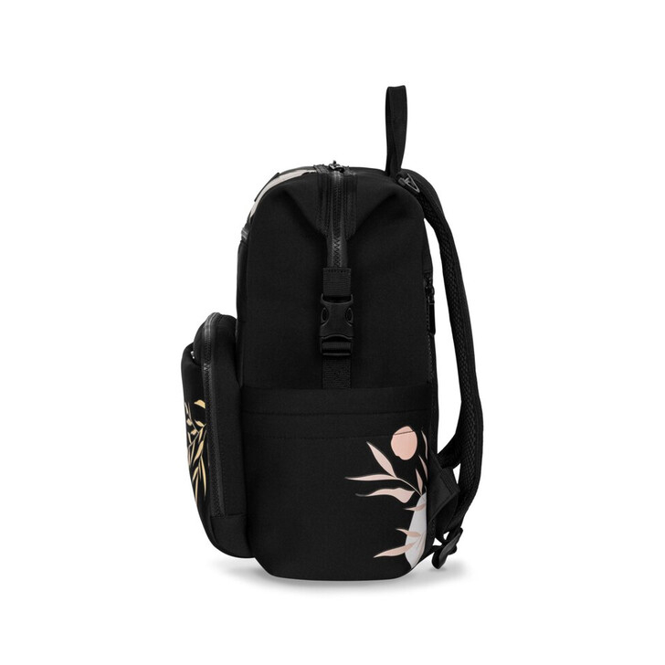 Lionelo - Rucsac impermeabil pentru mamici Cube, Cu 12 compartimente si salteluta de schimbat, Cu prindere universala de carucior, 36 x 36 x 23 cm, Lovin Negru