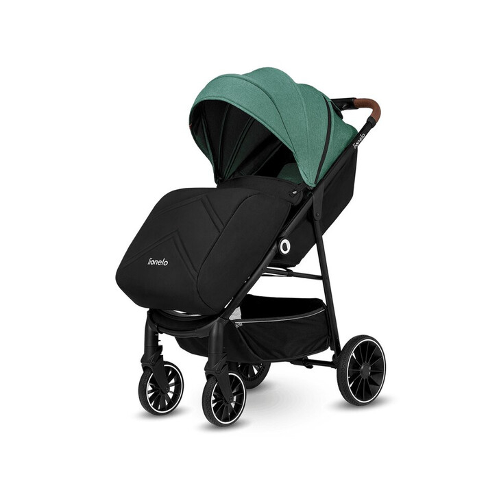 Lionelo - Carucior sport Alexia, 6 luni+, Cu geanta pentru parinti, Amortizoare, Suport pentru biberon/pahar, Plasa de tantari, Saculet de picioare, Cu UPF50+, Cadru din aluminiu, 0- 15 kg, Verde