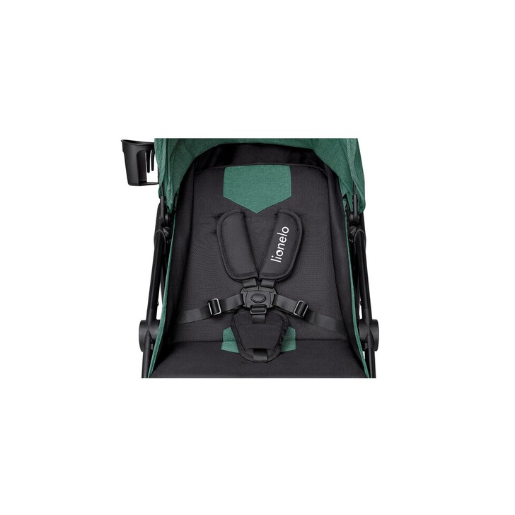 Lionelo - Carucior sport Alexia, 6 luni+, Cu geanta pentru parinti, Amortizoare, Suport pentru biberon/pahar, Plasa de tantari, Saculet de picioare, Cu UPF50+, Cadru din aluminiu, 0- 15 kg, Verde