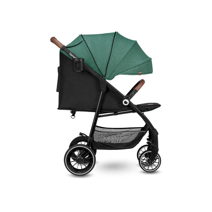 Lionelo - Carucior sport Alexia, 6 luni+, Cu geanta pentru parinti, Amortizoare, Suport pentru biberon/pahar, Plasa de tantari, Saculet de picioare, Cu UPF50+, Cadru din aluminiu, 0- 15 kg, Verde