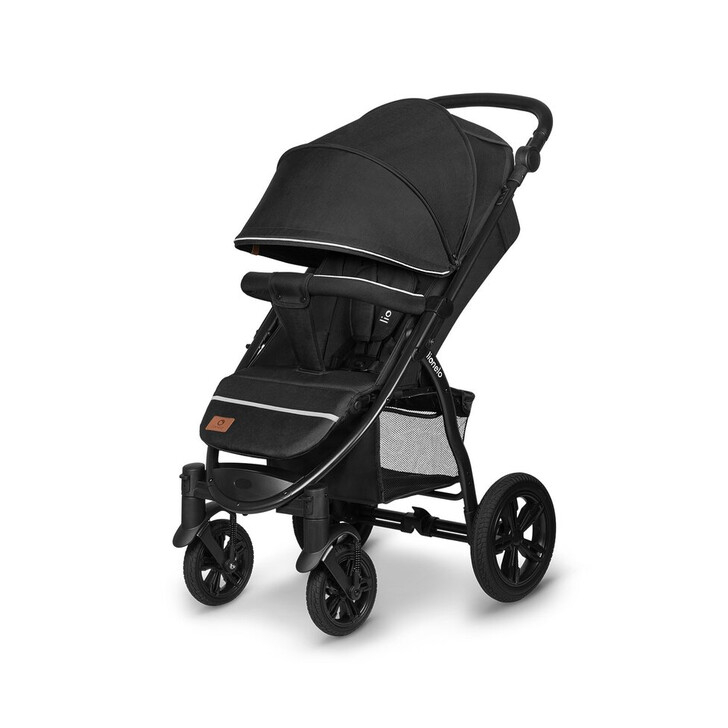 Lionelo - Carucior sport Annet Tour, De la nastere, Cu capotina impermeabila, Cu filtru UPF 50+, Cu maner reglabil, Plasa de tantari, Suport biberon, Saculet pentru picioare, Pana la 22 kg, Negru