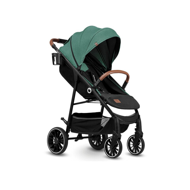 Lionelo - Carucior sport Alexia, 6 luni+, Cu geanta pentru parinti, Amortizoare, Suport pentru biberon/pahar, Plasa de tantari, Saculet de picioare, Cu UPF50+, Cadru din aluminiu, 0- 15 kg, Verde