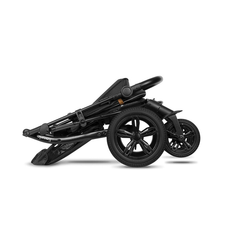 Lionelo - Carucior sport Annet Tour, De la nastere, Cu capotina impermeabila, Cu filtru UPF 50+, Cu maner reglabil, Plasa de tantari, Suport biberon, Saculet pentru picioare, Pana la 22 kg, Negru