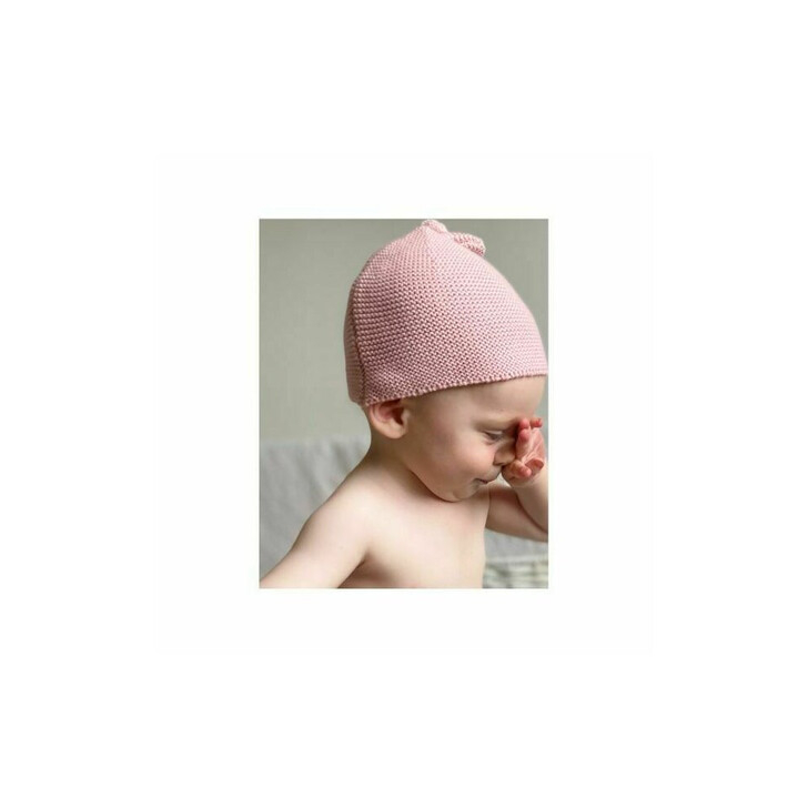 Petite&Mars - Caciulita tricotata Huggy, Moale, 3 - 6 luni, Bumbac 100%, Roz