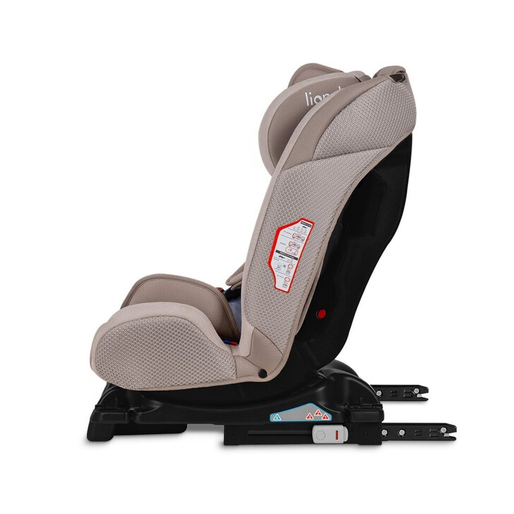 Lionelo - Scaun auto Sander Spatar reglabil, Forward-Facing sau Rear-Facing, Pozitie de somn, 0-36 Kg, Cu Isofix si centura Top Tether, Bej