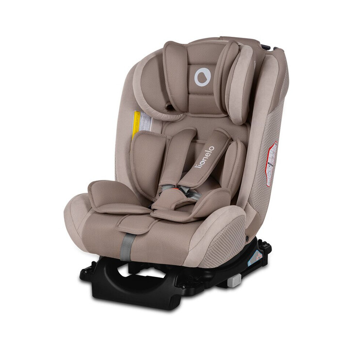Lionelo - Scaun auto Sander Spatar reglabil, Forward-Facing sau Rear-Facing, Pozitie de somn, 0-36 Kg, Cu Isofix si centura Top Tether, Bej