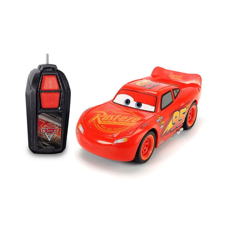 Masina Dickie Toys Cars 3 Single-Drive Lightning McQueen cu telecomanda