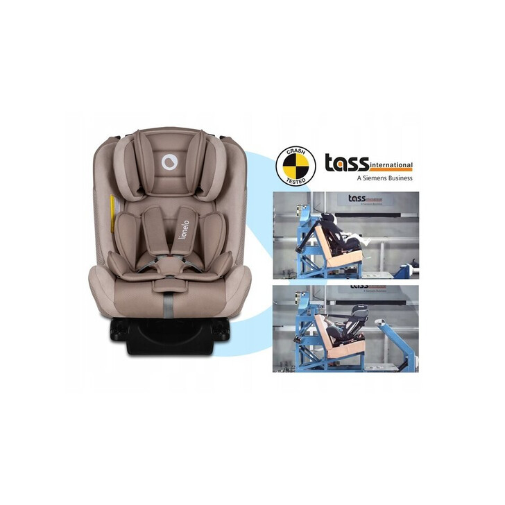 Lionelo - Scaun auto Sander Spatar reglabil, Forward-Facing sau Rear-Facing, Pozitie de somn, 0-36 Kg, Cu Isofix si centura Top Tether, Bej