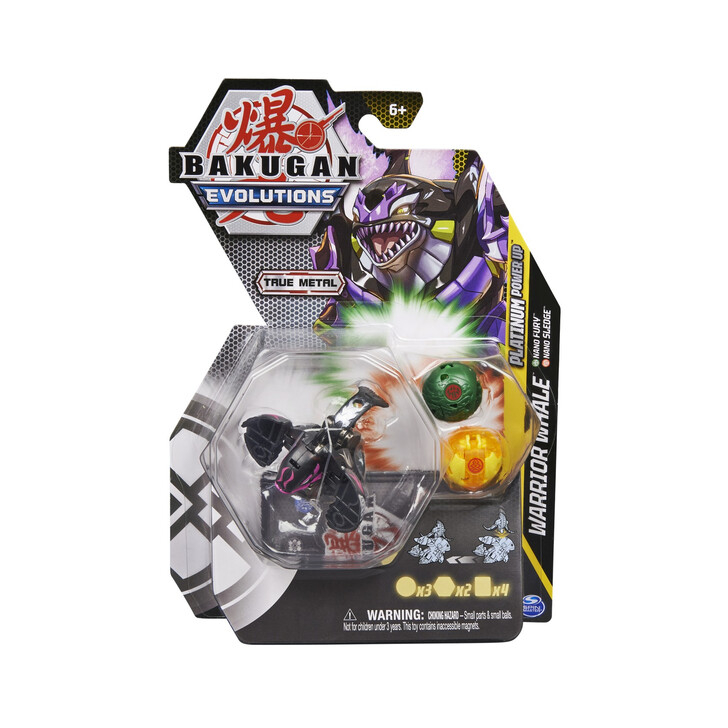 BAKUGAN PLATINUM POWERUP S4 WARRIOR WHALE NANO FURY SI NANO SLEDGE