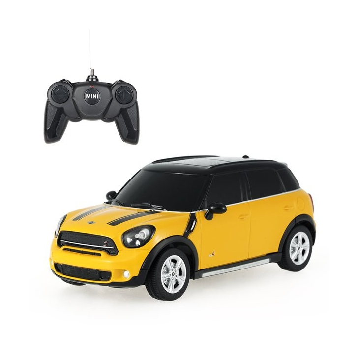 MASINA CU TELECOMANDA MINI COOPER S COUNTRYMAN GALBEN CU SCARA 1 LA 24