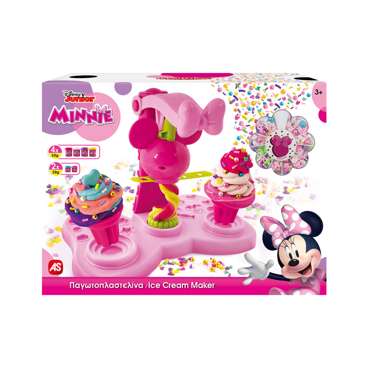 MASINA DE INGHETATA DE PLASTILINA MINNIE CU DECORATIUNI COLORATE