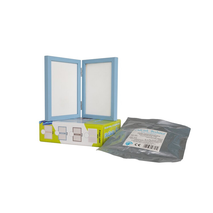 Baby HandPrint - Kit rama foto 10x15 cm, Cu amprenta, Tiny Memories, Roz
