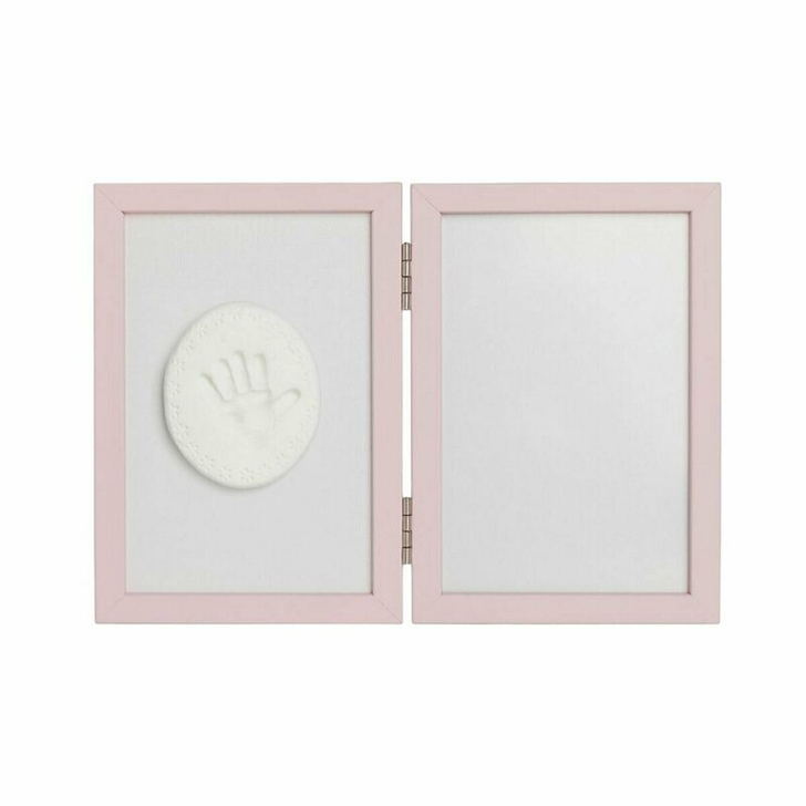 Baby HandPrint - Kit rama foto 10x15 cm, Cu amprenta, Tiny Memories, Roz