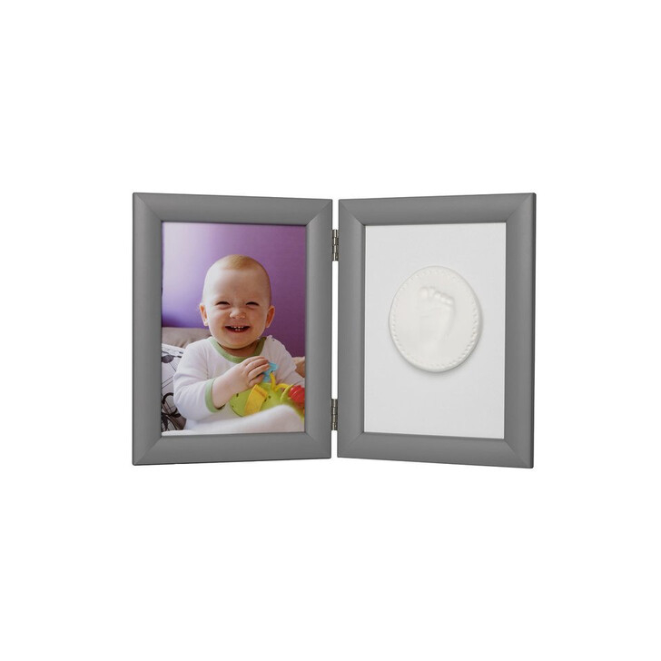 Baby HandPrint - Kit mulaj Memory Frame, Cu rama foto 13x18 cm, Silver