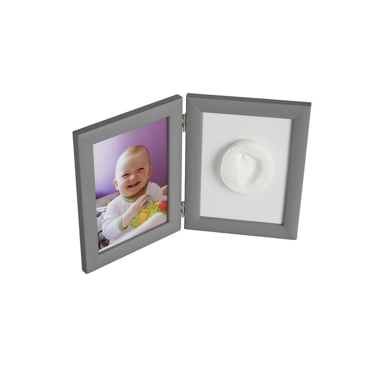 Baby HandPrint - Kit mulaj Memory Frame, Cu rama foto 13x18 cm, Silver