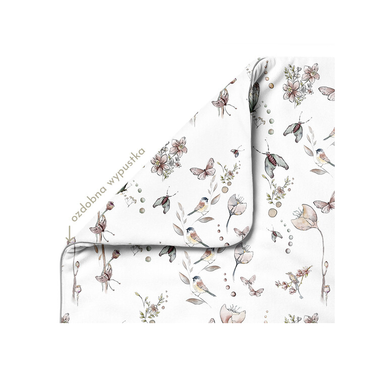 Set pilota 135 x 100 cm si perna 40 x 60 cm pentru copii, bumbac premium si umplutura hipoalergenica BabySoft, fata dubla, Natura