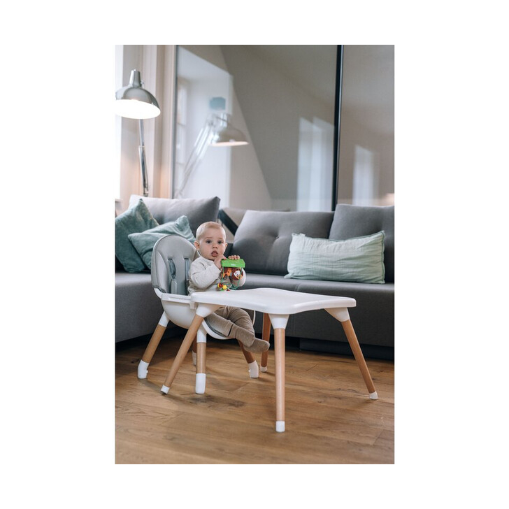 Scaun de masa 3 in 1, Multifunctional, Eos, Cu tavita reglabila si detasabila, FreeON, Grey