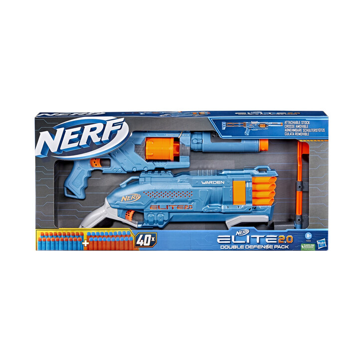 NERF BLASTER SET DUBLE DEFENSE ELITE 2.0