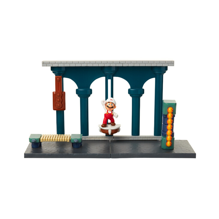 Set de joaca Castelul de lava cu figurina 6 cm, Nintendo Mario