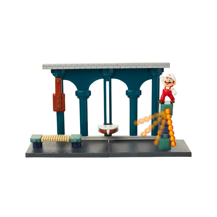 Set de joaca Castelul de lava cu figurina 6 cm, Nintendo Mario