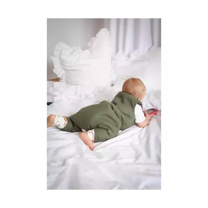 Sac de dormit cu picioare, in cu umplutura 2-2.5 Tog, tot parcusul anului, Forest Green, 74 80, 1-2 ani