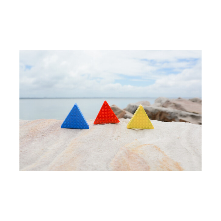 Set magnetic Magbrix 12 piese triunghi echilateral - compatibil cu caramizi de constructie tip Lego