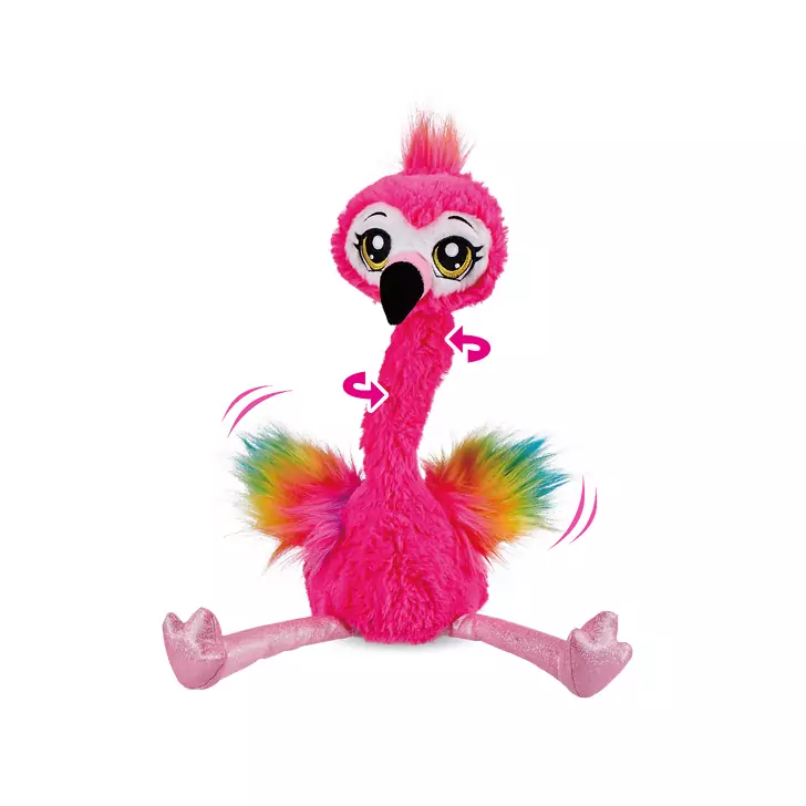 Jucarie de plus interactiva Frankie flamingo dansator, Pets Alive