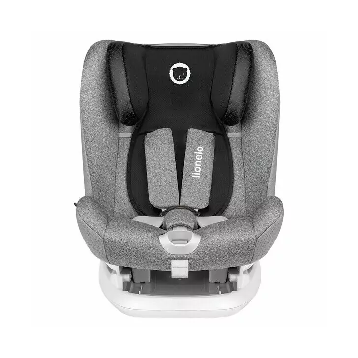 Lionelo - Scaun auto Oliver Stone Spatar reglabil, Protectie laterala, Top Tether, 9-36 Kg, cu Isofix, Gri