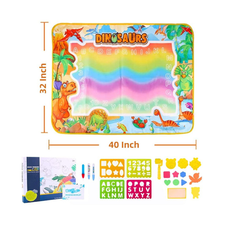 Covorasul Magic Dino- 100x70cm - Jucarie educativa de colorat cu apa