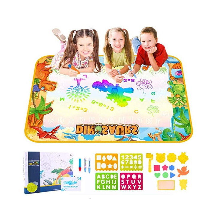 Covorasul Magic Dino- 100x70cm - Jucarie educativa de colorat cu apa