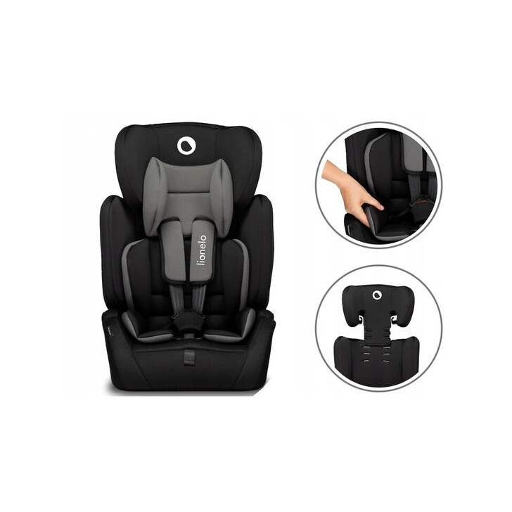 Lionelo - Scaun auto Levi Simple, 9-36 Kg, Negru