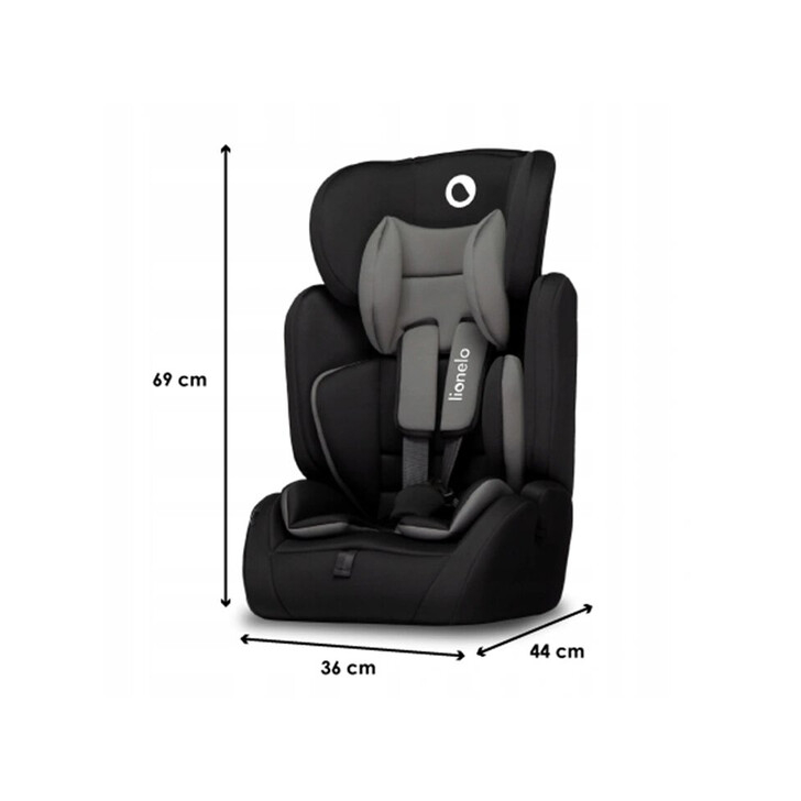 Lionelo - Scaun auto Levi Simple, 9-36 Kg, Negru