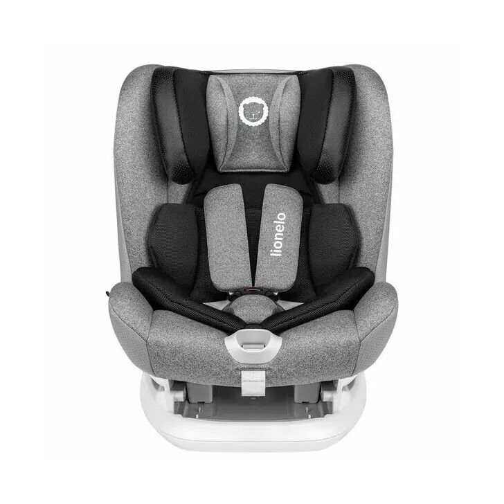 Lionelo - Scaun auto Oliver Stone Spatar reglabil, Protectie laterala, Top Tether, 9-36 Kg, cu Isofix, Gri