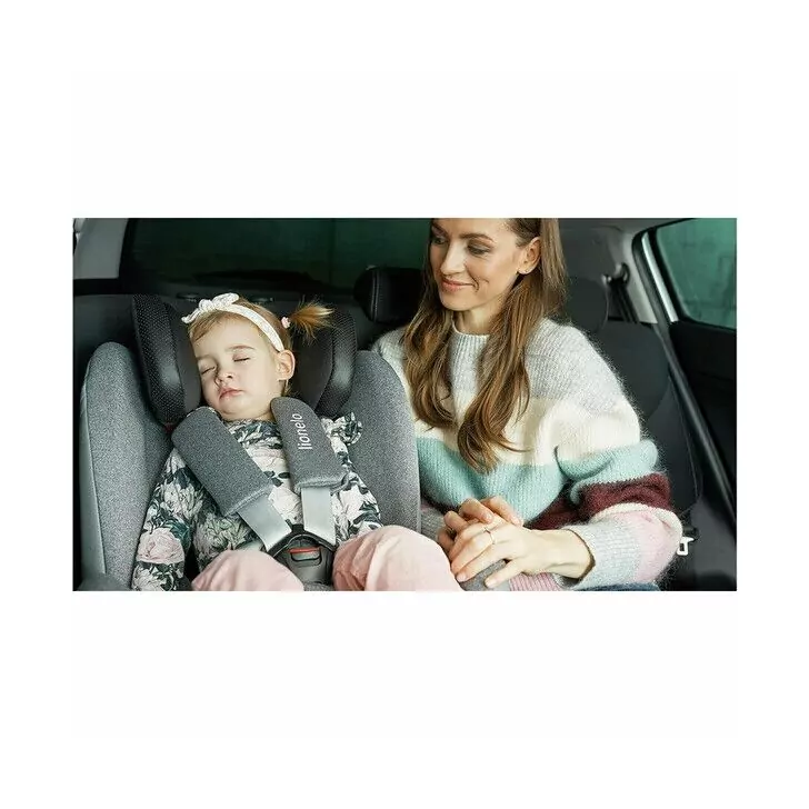 Lionelo - Scaun auto Oliver Stone Spatar reglabil, Protectie laterala, Top Tether, 9-36 Kg, cu Isofix, Gri