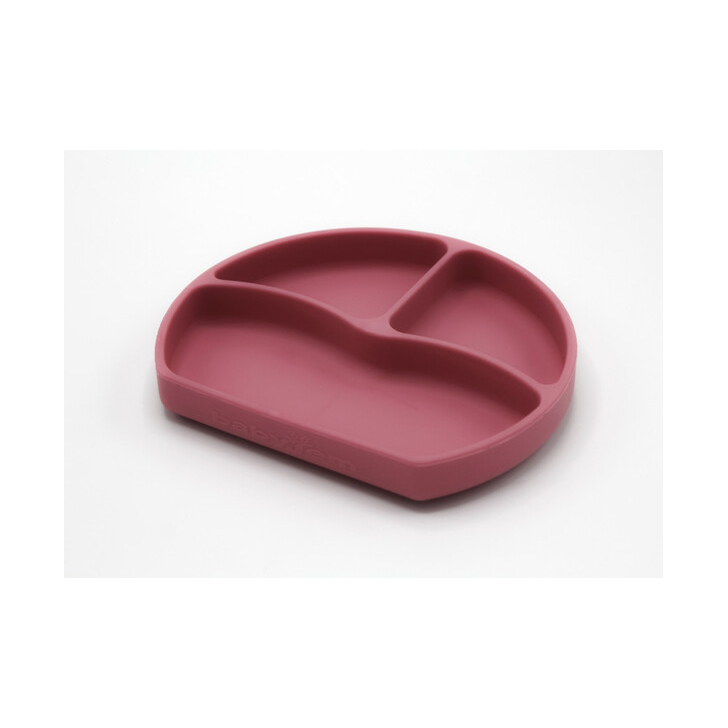 Farfurie din silicon cu 3 compartimente pentru auto-diversificare BabyJem (Culoare: Vernil)