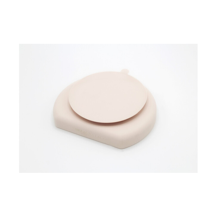Farfurie din silicon cu 3 compartimente pentru auto-diversificare BabyJem (Culoare: Vernil)