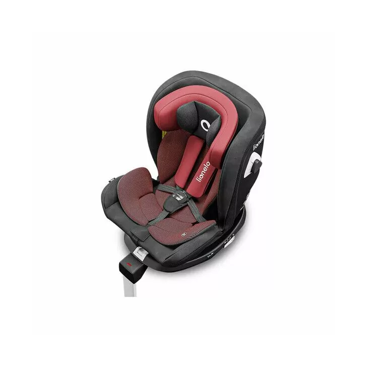 Lionelo - Scaun auto Braam Burgundy Pozitie de somn, Protectie laterala, Rotire 360 grade, 0-36 Kg, cu Isofix, Conform cu standardul european de securitate ECE R44/04, Rosu