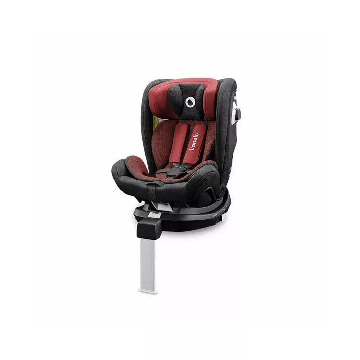 Lionelo - Scaun auto Braam Burgundy Pozitie de somn, Protectie laterala, Rotire 360 grade, 0-36 Kg, cu Isofix, Conform cu standardul european de securitate ECE R44/04, Rosu