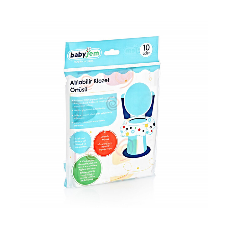 Set 10 protectii igienice de unica folosinta pentru colac toaleta BabyJem