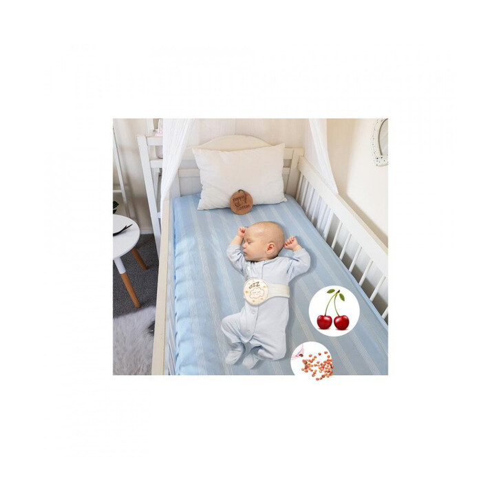 Centura anticolici cu samburi de cirese Sleepy Cloud (Culoare: Gri)