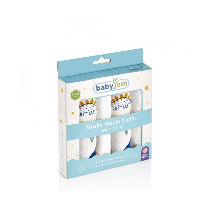 Set 4 prosopele din muselina 25x29 cm BabyJem (Model: Zoo)