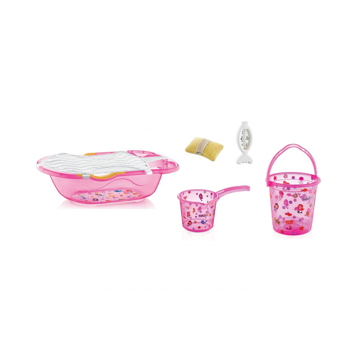 Set de baie cu 6 piese BabyJem (Culoare: Roz)