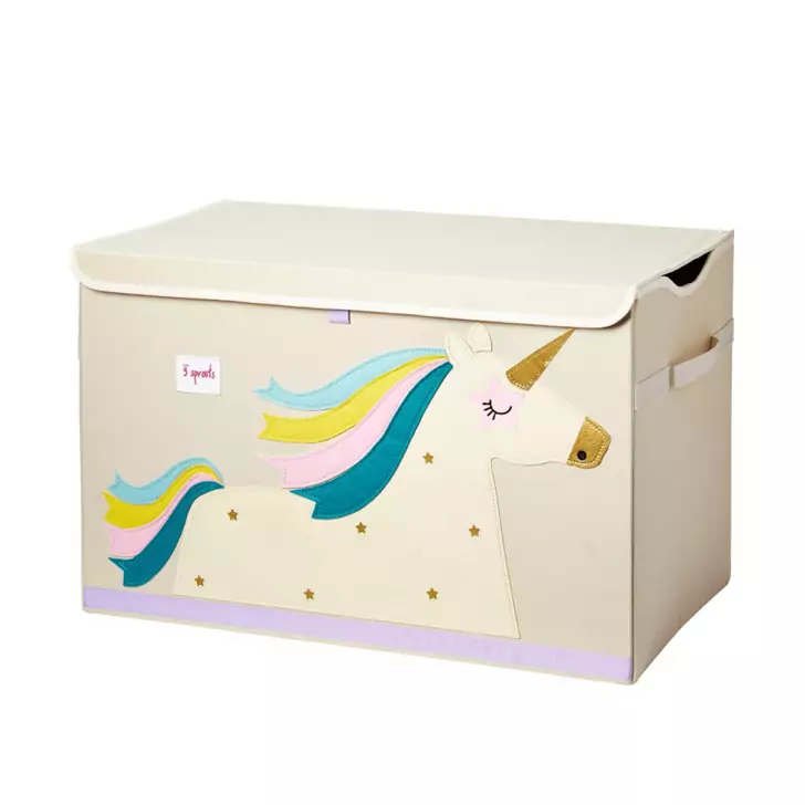 Cutie de depozitare XXL pentru camera copiilor, Unicorn, 3 Sprouts