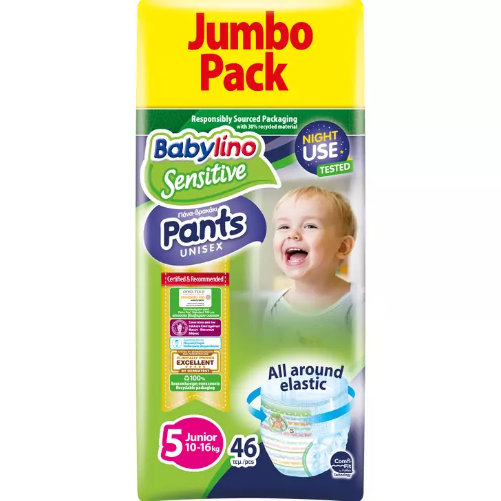 Scutece-chilotel Babylino Jumbopack Uni N5 10-16KG, 46 buc