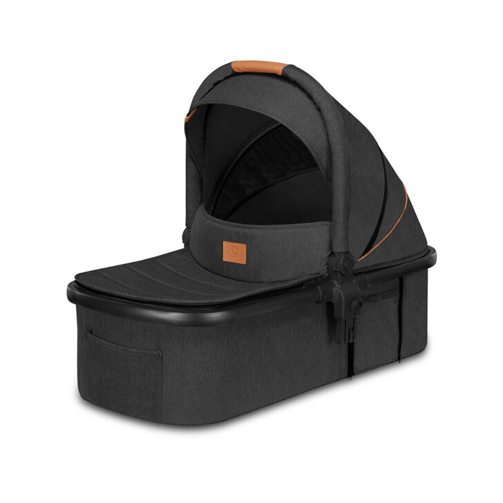 Lionelo - Carucior compact Amber, 2 in 1, Cadru din aluminiu, Cu landou intarit si salteluta moale, Reversibil, Maner ajustabil, Huse pentru picioare, Plasa de tantari, Husa de ploaie, Geanta parinti, Pana la 22 kg, Gri Inchis