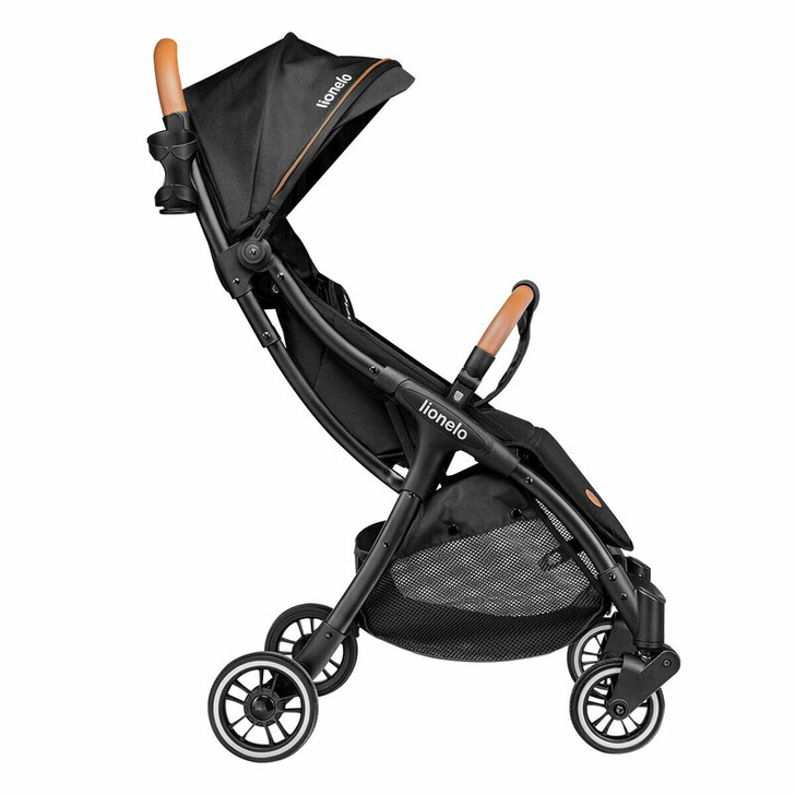 Lionelo - Carucior sport Julie One, De la nastere, Cu accesorii, Cadru din aluminiu, 0-22 kg, Negru