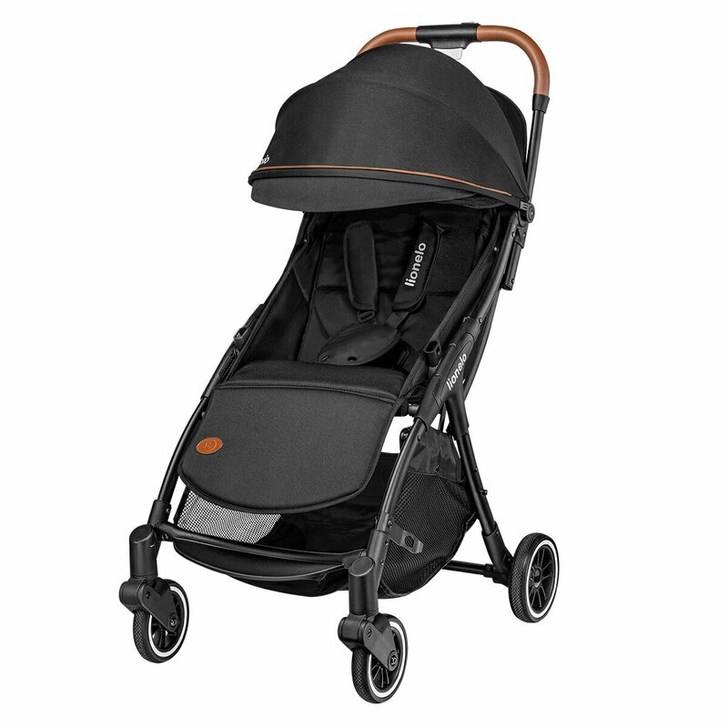 Lionelo - Carucior sport Julie One, De la nastere, Cu accesorii, Cadru din aluminiu, 0-22 kg, Negru