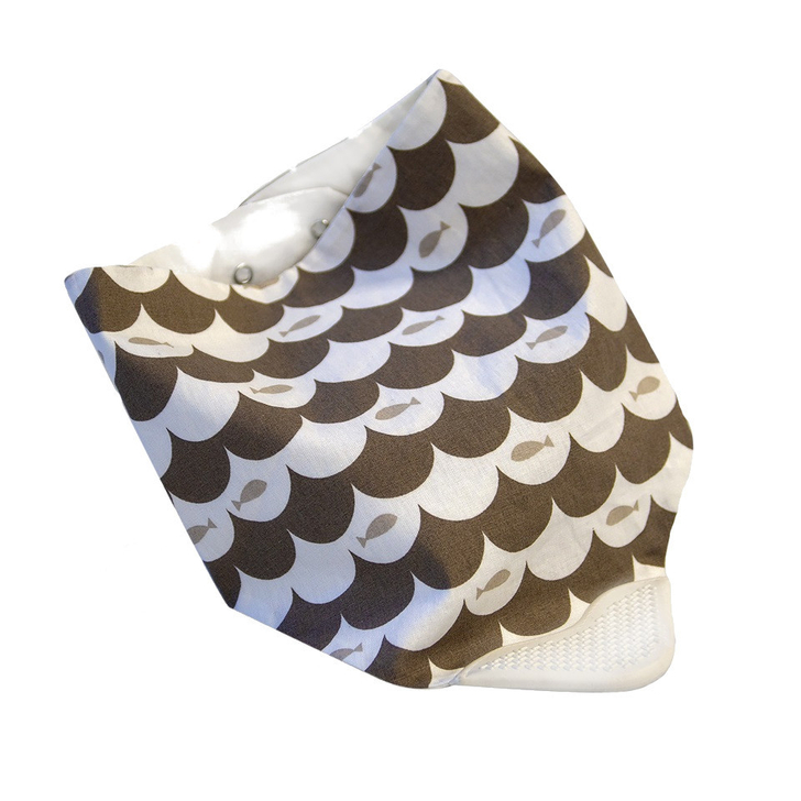 Baveta tip bandana cu jucarie dentitie (Culoare: Indigo)