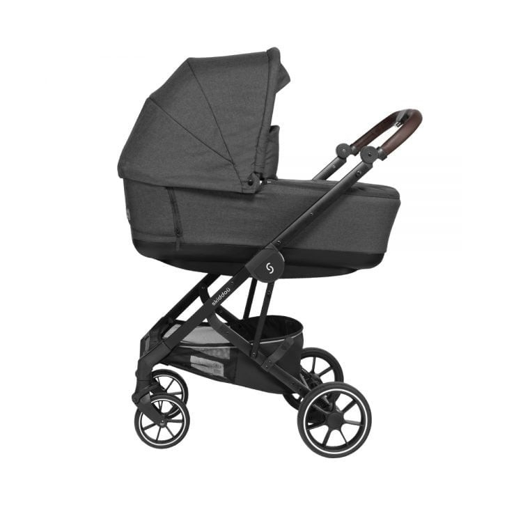 Carucior 2 in 1 Moss, Onyx, Negru, Skiddou