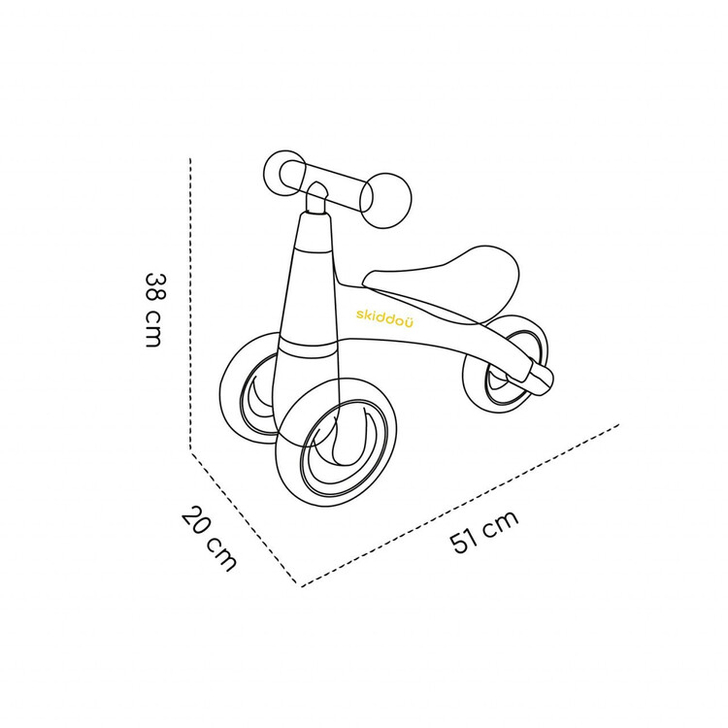 Tricicleta Berit Ride-On, Evening Shadow, Gri, Skiddou